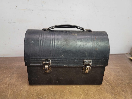 Vintage Black Metal Lunchbox