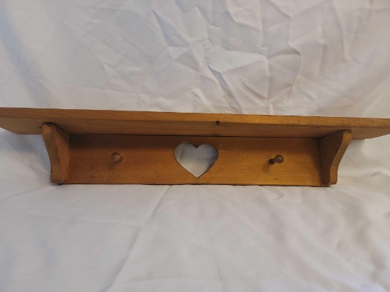 Wooden Heart Shelf