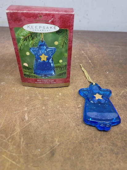 Hallmark Keepsake Collection Ornament Blue Glass Angel