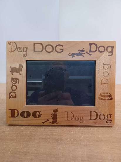 4 x 6 Wooden Dog Picture Frame
