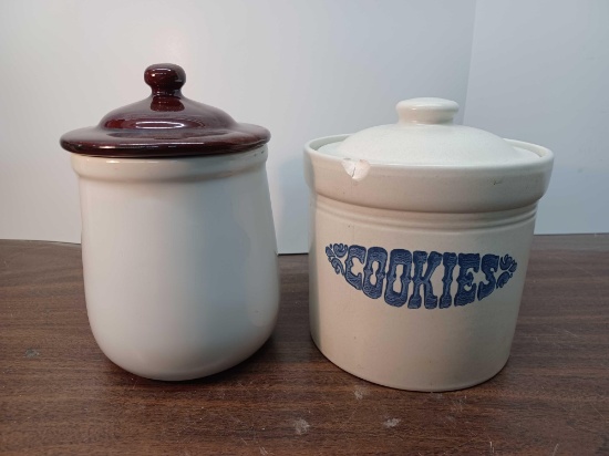 1 McCoy No. 135 Cookie Jar and 1 Pfaltzgraff Cookie Jar