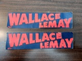 2 George Wallace / Gen. Curtis LeMay 1968 Presidential Election Bumper Stickers