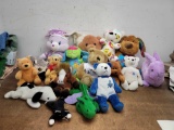 8 Stuffed Animals, 8 Beanie Babies, and 1 Nightlight Bear