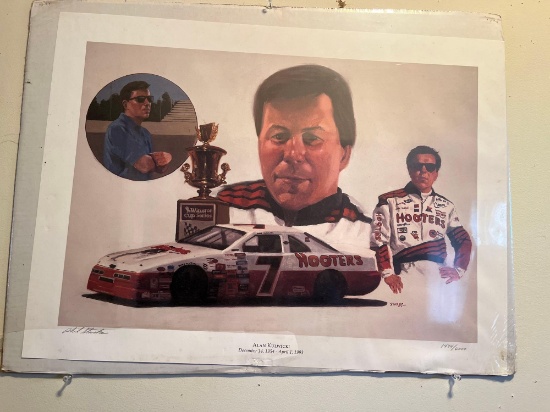 NASCAR Alan Kulwicki Signed and Numbered Print