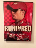 NASCAR Dale Earnhardt Jr Poster on Wooden Board with Polyurethane