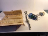 Bolo Tie , beads, G-Shock Watch and Cosmetics Travel Case