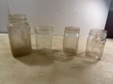 4 Glass Jars