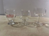 3 Footed Glasses