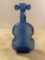 Violin Shaped Blue Cobalt Glass Bottle