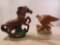 Americana Birds in Flight Figurine and Horse Figurine and