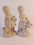 2 Ceramic Girl Figurines