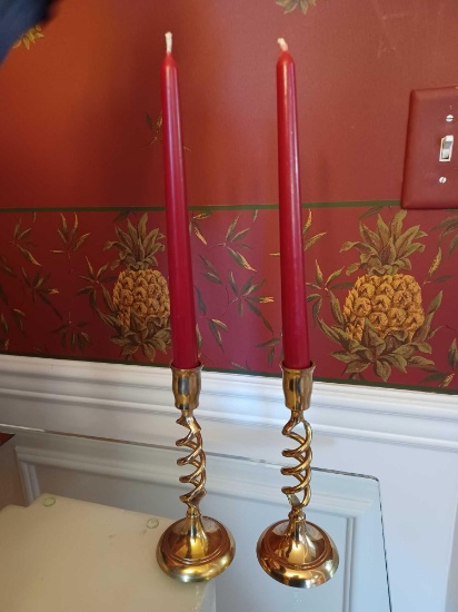 2 Candle Holders with Candles