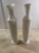 2 Piece White Milk Glass Vases