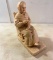 Vintage Ceramic Lady In A Rocking Chair Figurine