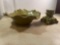 Vintage Green Ceramic Planter / Vintage Green Ceramic Candle Holder