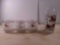 3 Butterfly/Rose Glasses and 1 Christmas Glass