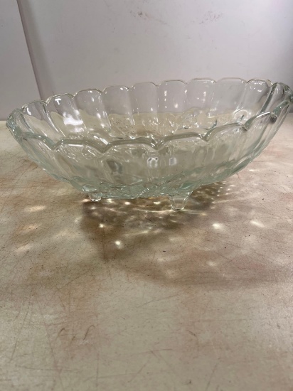 Glass Fruit Bowl with Legs