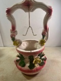 Decorative Ceramic Well Planter