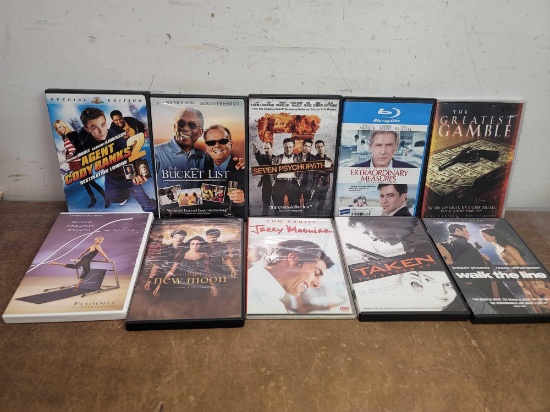 9 Dvds and 1 Blu-Ray Disc