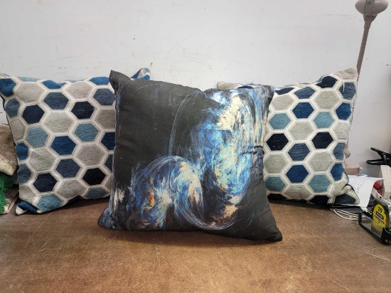 3 Square Throw Pillows