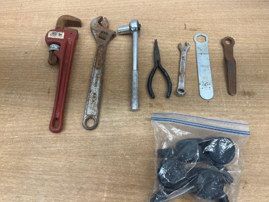Pipe Wrench, Wrenches , Pilers, Stock It Wrench, Etc