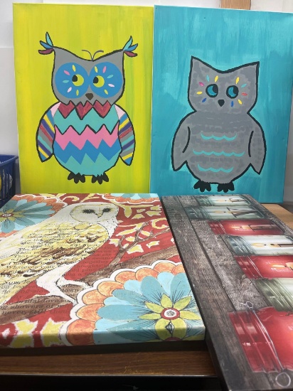 3 Canvas Paintings / 1 Canvas Print