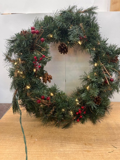 Christmas Light Up Wreath