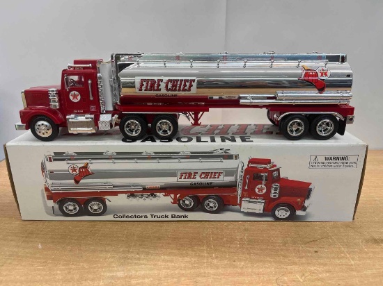 Texaco Fire Chief Gasoline Collectors Truck Bank In Box