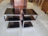 2 Metal and Glass Endtables