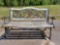 Wrought Iron and Wood Slat Seat Bench