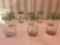 8 Glass Drinking Glasses with Green Trim