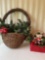 Christmas Wreath/ Christmas Basket with Bear