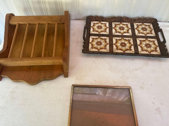 Wooden Wall Hanging, Decorative Wooden Tray , Picture Frame