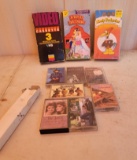 Cassettes and 3 VHS Tapes