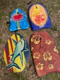 3 Surf Boogie Boards/ 1 Wooden Board