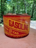 Vintage 2.5 Gallon Metal Gasoline Container