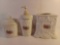 Ceramic Bathroom Set- Container, Lotion Bottle, Tissue Box Cover