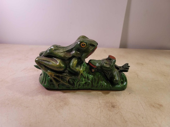 Cast Iron Frogs Mechanical Bank