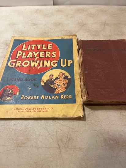 Vintage Little Players Growing Up Piano Book / Cokesbury Worship Hymnal Book