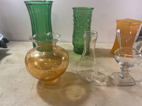 6 Assorted Vases