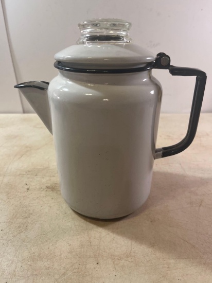 Enamel Percolator With Lid