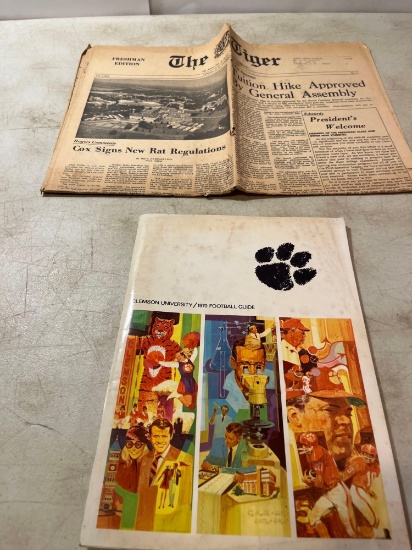 Clemson University 1970 Football Guide/ July 1968 The Tiger Newspaper