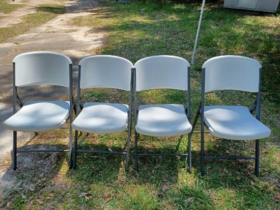 4 Lifetime Folding Chairs
