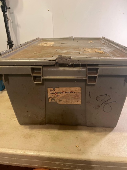 Buckhorn Hard Plastic Tote with Latched Lid