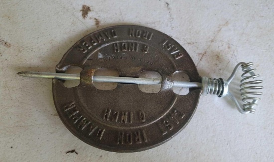 Vintage 6 Inch Cast Iron Stove Pipe Damper