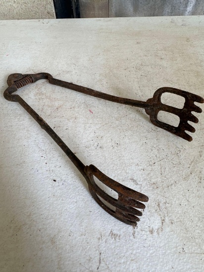 Vintage Metal Coal Tongs