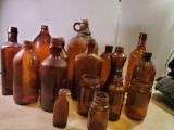 Brown Glass Bottles and Some Clorox Bottles