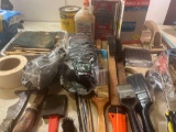 Vanish Remover , Paint Brushes, Tape, Steel Wool, Wood Glue , Etc