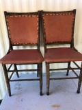 2 Antique Stright Chairs