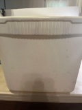 White Large Plastic Tote Without Lid